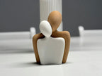 Liebespaar Figur 3D-Druck Skulptur – Romantische Dekoration für Paare, Zwei Verschlungene Figuren, Farbwählbar