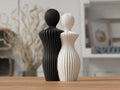 Moderne Paar Statue – Minimalistische Skulptur für Wohndeko, Valentinstag, Jahrestag – Deko für Wohnzimmer, Schlafzimmer, Büro