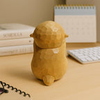 Holz Otter Figur, Stehende Otter Dekoration für Schreibtisch oder Regal, lackiertes Holz, 5,5 x 5,5 x 8,5 cm