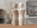 Moderne Liebespaar Skulptur aus PLA – Minimalistische Paar Statue in verschiedenen Farben und Ausführungen