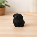 Hölzerne Hundefiguren, kleine geschnitzte Holzhundestatuen für Schreibtisch und Regal, lackiertes Massivholz