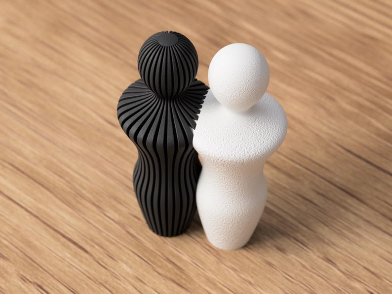 Moderne Liebespaar Skulptur aus PLA – Minimalistische Paar Statue in verschiedenen Farben und Ausführungen