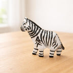 Massivholz Tierfigur, handbemalte Regalfigur, kleine Holz-Tierdekoration, ausgewählter Tierstil