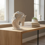 Abstrakte Pferdeskulptur Moderne Pferdebüste 3D-Druck Deko Minimalistisches Design für Wohnzimmer Büro