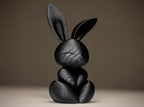 Meditierender Hase 3D-Statue – Zen-Kaninchen Deko, Kleine Yoga-Tierfigur für Schreibtisch und Regal