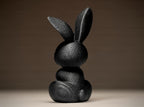 Meditierender Hase 3D-Statue – Zen-Kaninchen Deko, Kleine Yoga-Tierfigur für Schreibtisch und Regal
