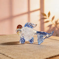 Winzige Blaue Glas Goldfisch Figur 6cm, Kristall Fisch Ornament, Mini Koi Fisch Dekor für Schreibtisch Regal Fensterbank, 1 Stück