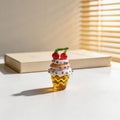 Miniatur Glas Dessert Figur, Lampwork Glas Essen, Fake Cupcake Eisbecher, Puppenhaus Küche Dekor, kleine Süßigkeiten Kunst, Fake Dessert Geschenk