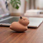 Handgemachte Keramik Capybara Figur, 6,5 cm Wasserschwein Tee Haustier, Schreibtischdekor