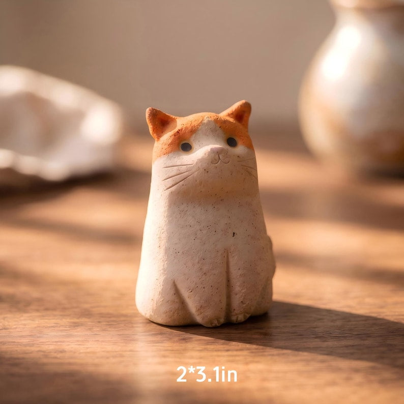 Handgemachter Keramik-Aromastein, Passiver Diffusor für Ätherische Öle, Wabi Sabi Schreibtischdekor, 4-6 cm breit, 3-8 cm hoch