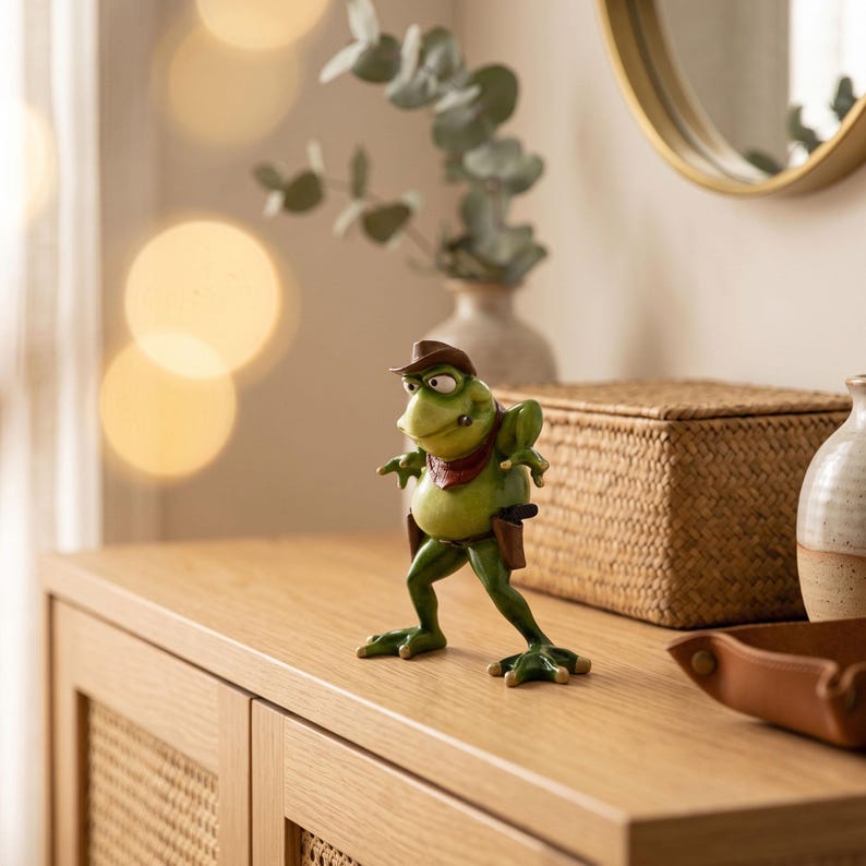 Frosch Harz Figur Gartendekoration Cottagecore Schreibtisch Dekoration 8 Stile Sammlerstück
