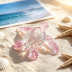 Meeresschildkrötenfigur aus Glas, mundgeblasene Schildkrötenstatue, 12 x 9,5 cm, Dekoration für Zuhause, Schreibtisch, Regal
