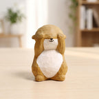 Holz Otter Figur, Stehende Otter Dekoration für Schreibtisch oder Regal, lackiertes Holz, 5,5 x 5,5 x 8,5 cm