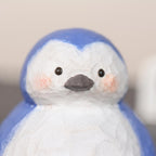 Pinguin-Holzfigur, kleine handgeschnitzte Pinguin-Dekoration aus Holz für Schreibtisch, Bücherregal und Tisch