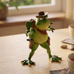 Froschfigur aus Kunstharz, handbemalte Froschdekoration mit Berufsmotiv für Garten und Innenbereich