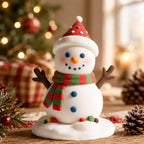Handgefertigte Weihnachtsfiguren aus lufttrocknendem Ton, 10–14 cm, Weihnachtsmann, Schneemann und Baum, einzeln oder als 3er-Set