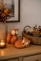 Keramik Fuchs Herbstdeko, Fuchs Dekofigur, Herbstdekoration, Tischdeko Herbst - Wichtelgeschenk, Geschenkidee Weihnachten