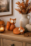 Keramik Fuchs Herbstdeko, Fuchs Dekofigur, Herbstdekoration, Tischdeko Herbst - Wichtelgeschenk, Geschenkidee Weihnachten