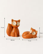 Keramik Fuchs Herbstdeko, Fuchs Dekofigur, Herbstdekoration, Tischdeko Herbst - Wichtelgeschenk, Geschenkidee Weihnachten