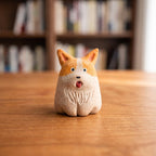 Keramik Corgi Diffusorstein, handbemalt, 5 cm breit, 6 cm hoch, passiver Aromatherapie-Duftspender für Schreibtisch, Nachttisch und Regal