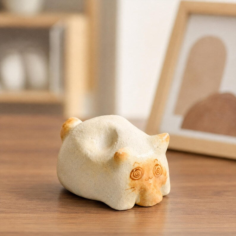 Handgefertigter Corgi-Brot-Diffusorstein aus poröser Keramik, 4–5 cm breit, 4–7 cm hoch, passiver Duftspender für Schreibtisch, Regal, Nachttisch
