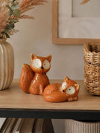 Keramik Fuchs Herbstdeko, Fuchs Dekofigur, Herbstdekoration, Tischdeko Herbst - Wichtelgeschenk, Geschenkidee Weihnachten