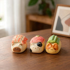 Sushi-Katzenfigur aus Keramik, Duftdiffusor, Regal- und Schreibtischdekoration, 4–5 cm