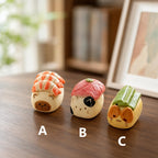 Sushi-Katzenfigur aus Keramik, Duftdiffusor, Regal- und Schreibtischdekoration, 4–5 cm