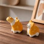 Handgefertigter Corgi-Brot-Diffusorstein aus poröser Keramik, 4–5 cm breit, 4–7 cm hoch, passiver Duftspender für Schreibtisch, Regal, Nachttisch