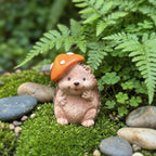 Igel-Statuen-Set aus Kunstharz, 3-teiliges Set mit Holztier-Skulpturen, Dekorative Tischfiguren für Zuhause