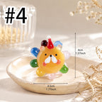 Mundgeblasene Mini-Tierfiguren aus Glas, Löwen- und Bienen-Skulpturen, 2,5–5 cm, Tischdekoration, Sammlerstück